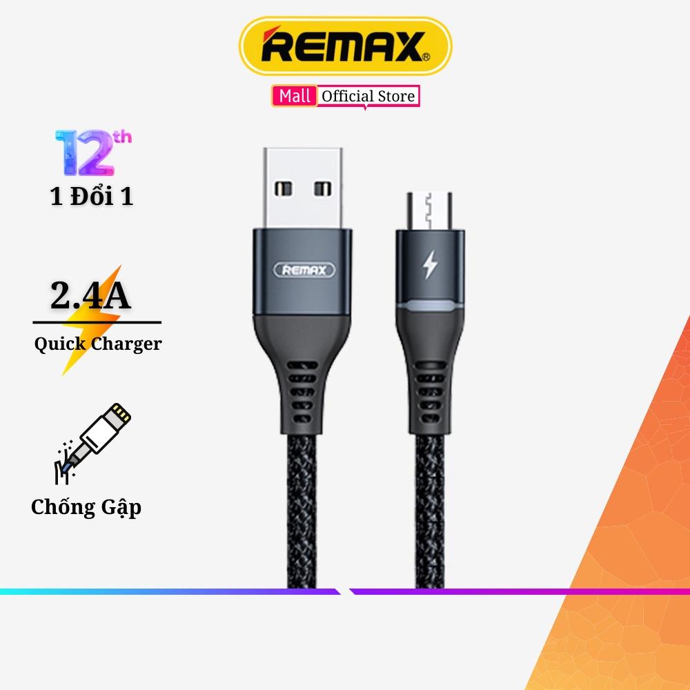 Cáp sạc nhanh và truyền dữ liệu Remax -152m cổng Micro USB 2.4A - Hàng Chính Hãng Remax