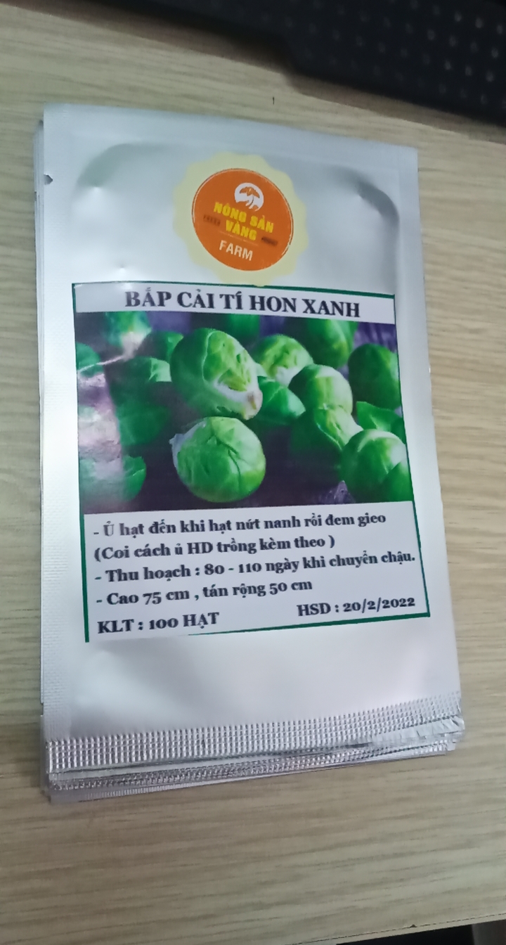 Hạt giống Bắp Cải Tí Hon Xanh ( Gói 100 hạt ) - Nông Sản Vàng