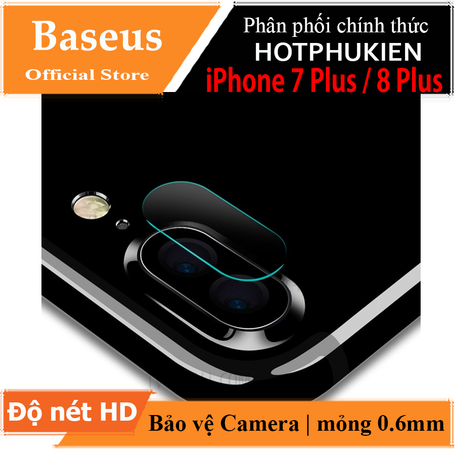 Hình ảnh Kính Cường Lực Camera Cao Cấp Baseus iPhone 7 Plus / 8 Plus - Hàng Chính Hãng