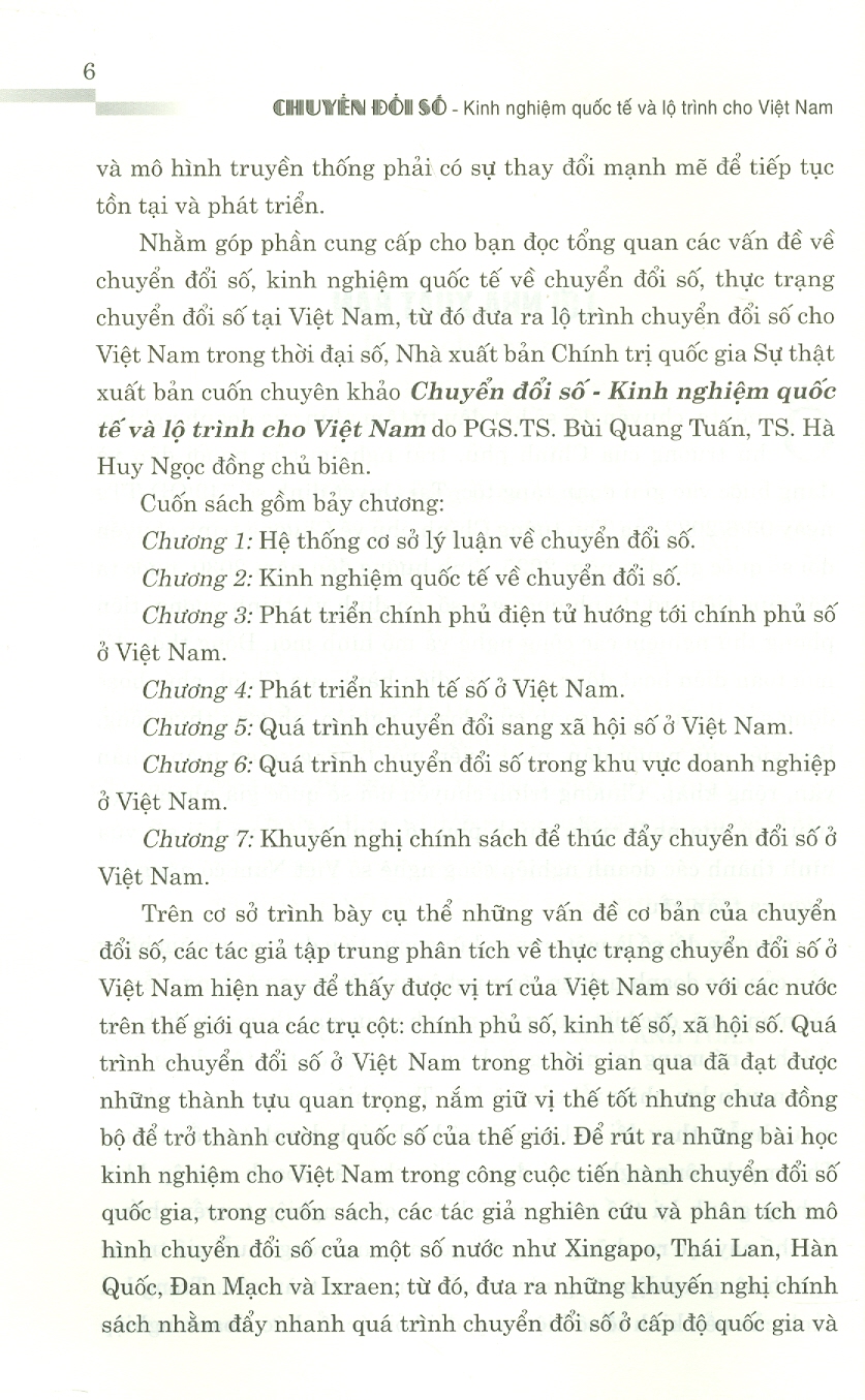 CHUYỂN ĐỔI SỐ - KINH NGHIỆM VÀ LỘ TRÌNH CHO VIỆT NAM