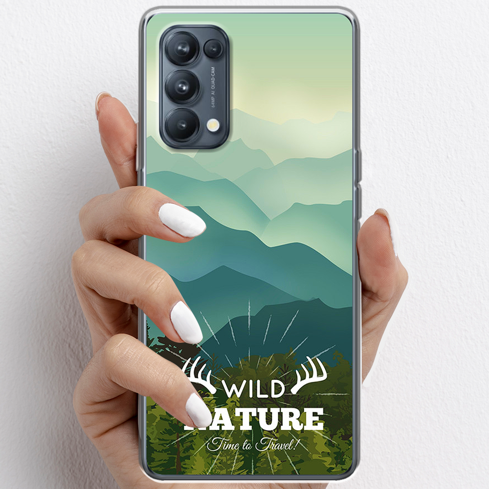 Ốp lưng cho Oppo Reno5, Reno5 Pro  nhựa TPU mẫu Núi non