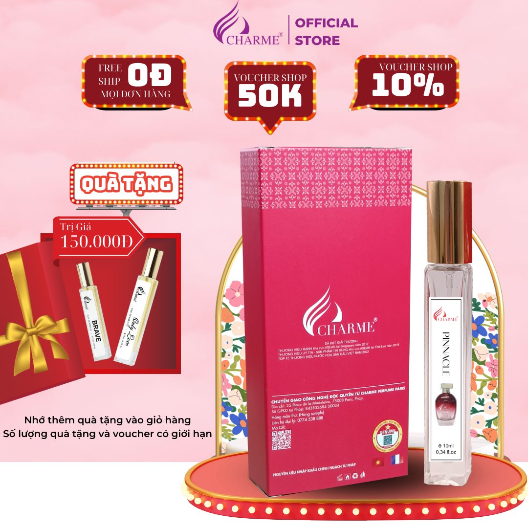 Nước Hoa Nữ Charme Pinnacle Gợi Cảm Và Sang Chảnh Dành Cho Các Nàng Cá Tính Chai Test Mini 10ml