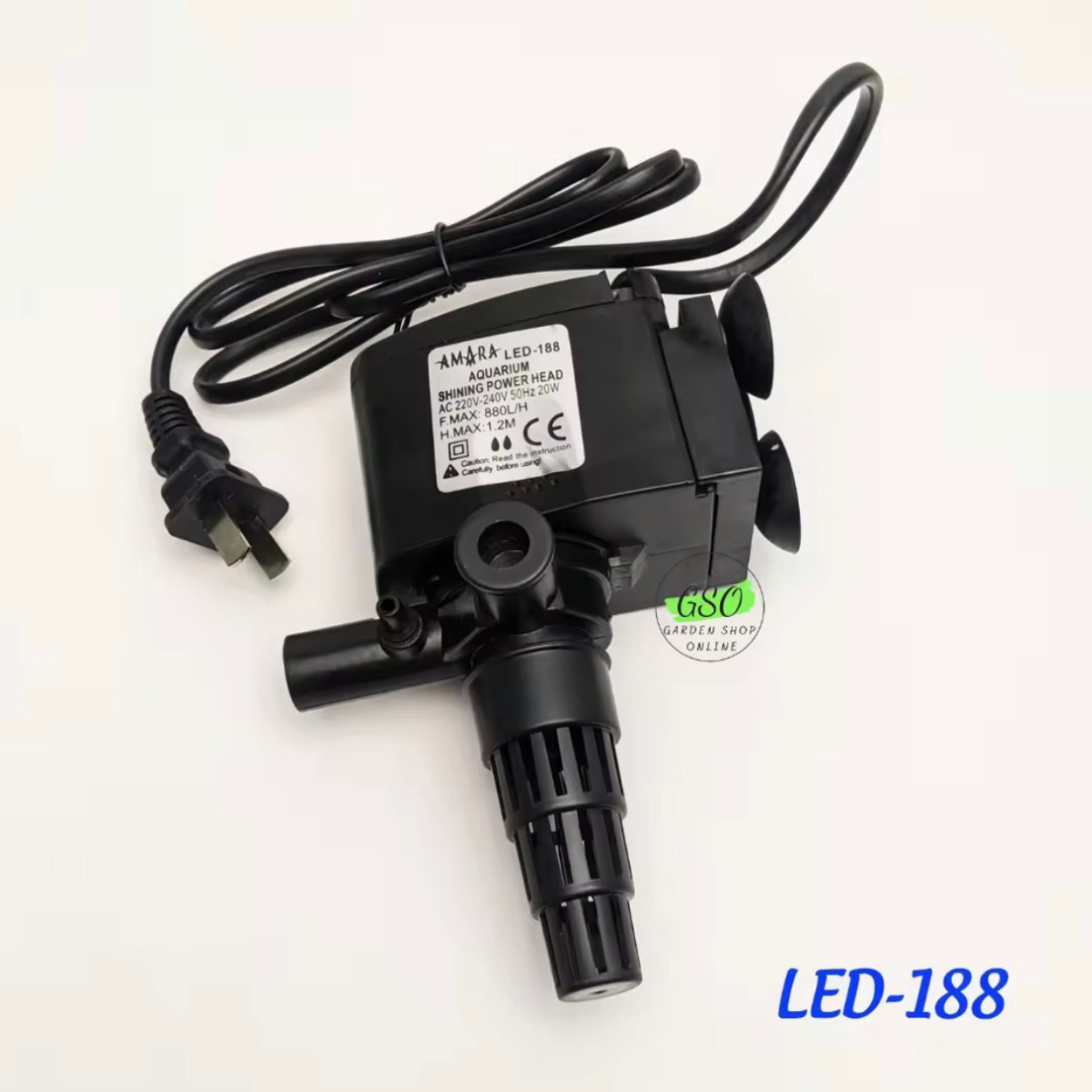 Máy lọc nước bể cá có đèn Led Amara led 188 - 20w, Đèn leb cho bể cá huyền ảo ,lọc cặn tạo oxi