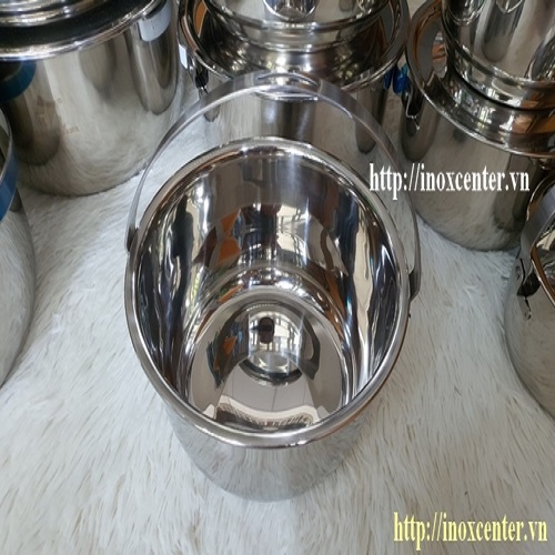 THỐ INOX CÓ NẮP QUAI XÁCH TIỆN LỢI CAO CẤP