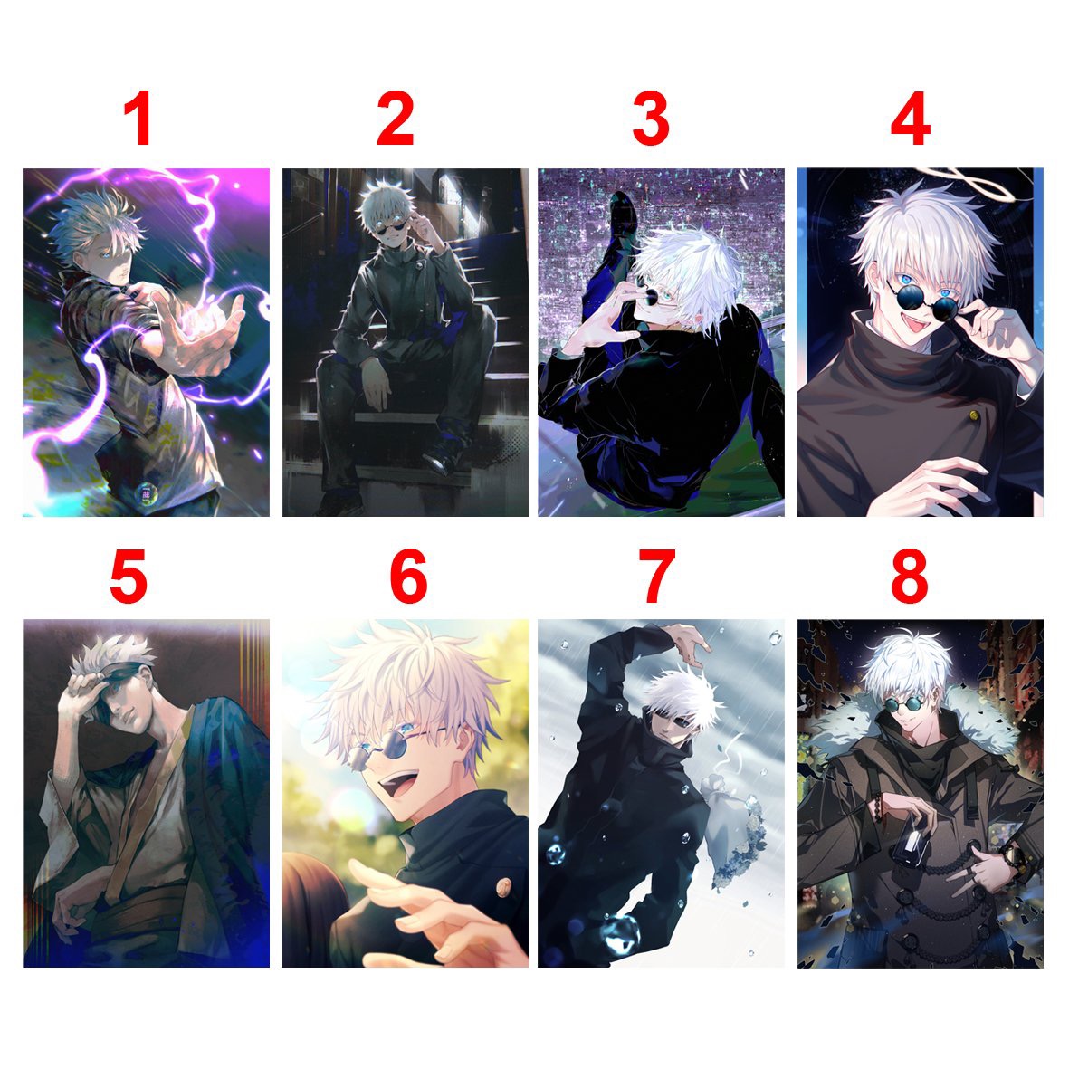 Tranh ảnh poster JuJutsu kaisen 6 tấm khác nhau