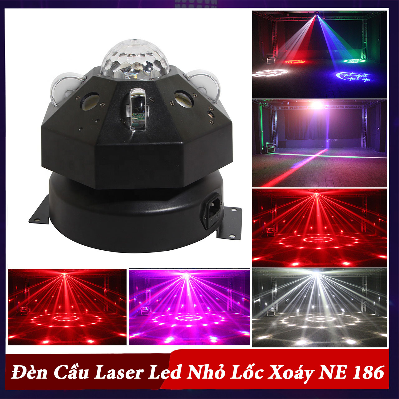 Đèn Cầu Laser Led Nhỏ Lốc Xoáy NE 186