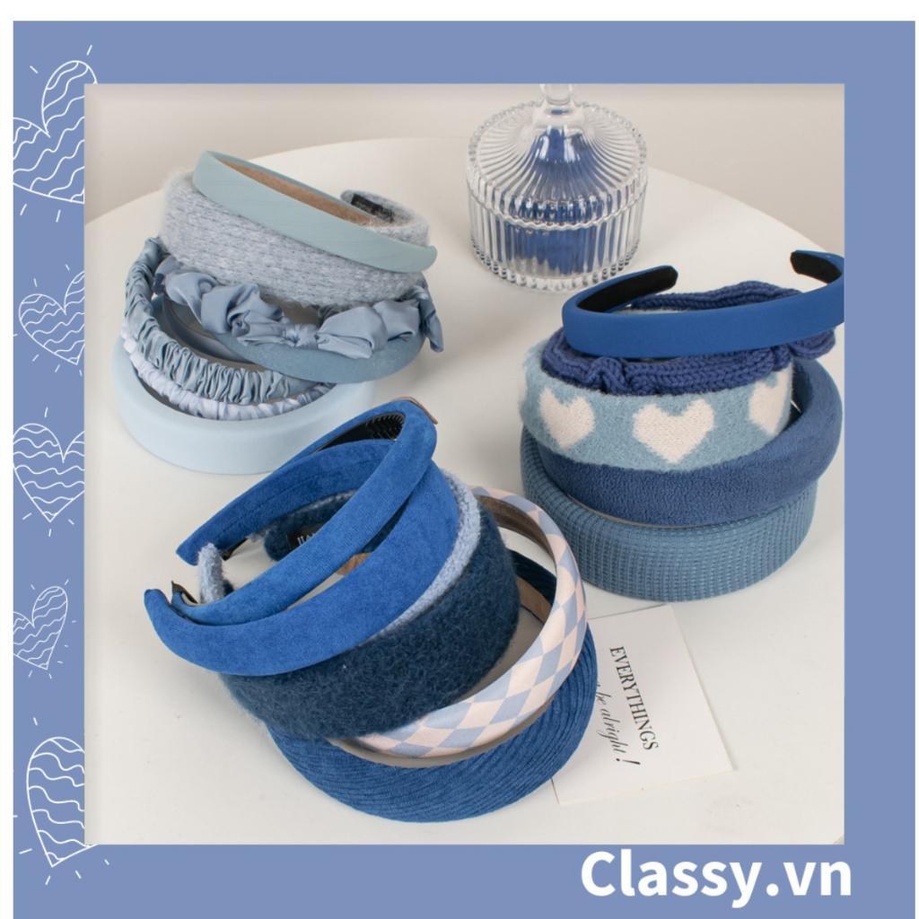 Băng đô cài tóc Classy tông màu xanh dương nhiều màu kiểu xinh xắn thanh lịch PK910
