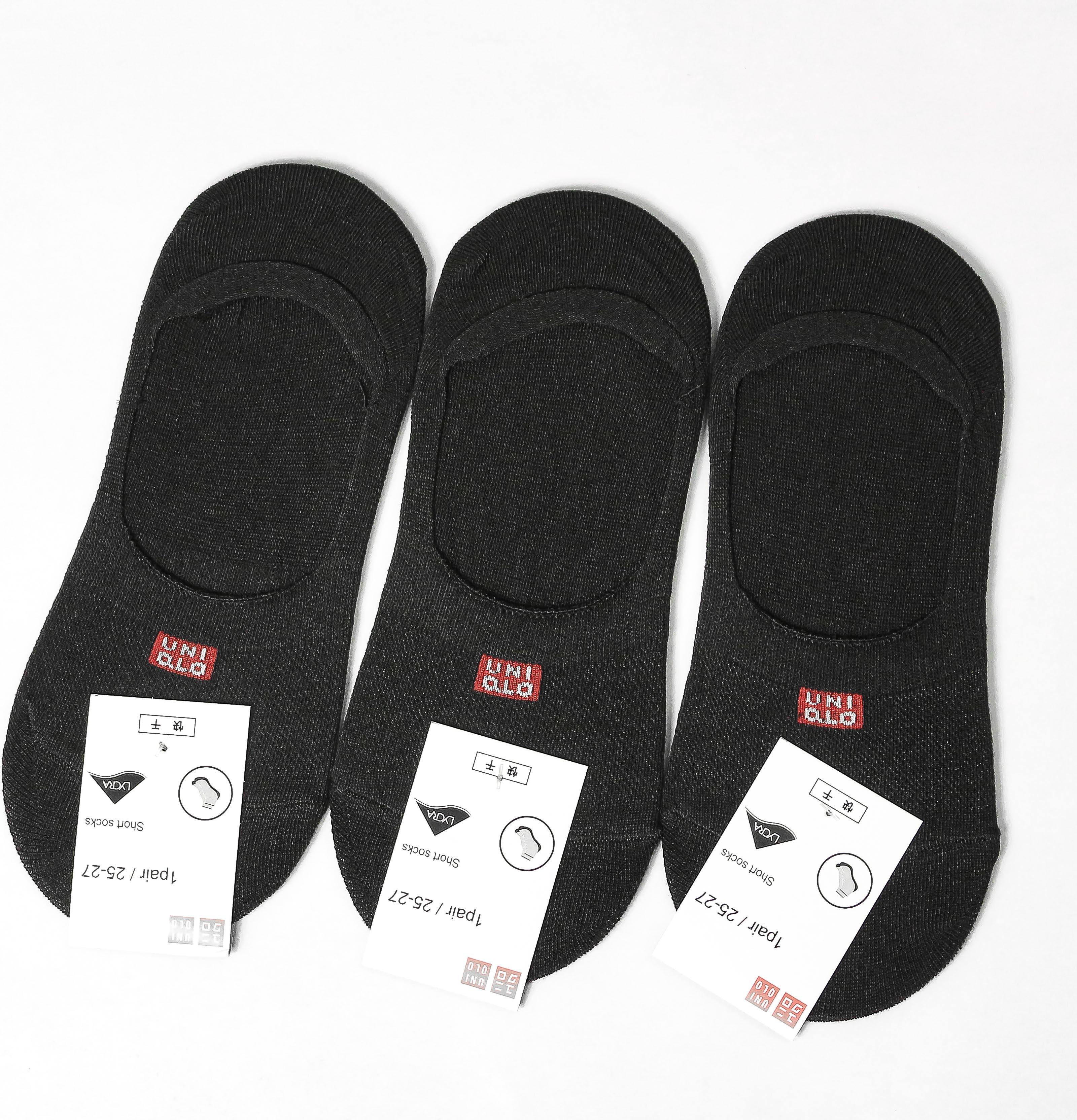 COMBO 03 ĐÔI Tất Vớ Lười Nam giấu Gót Sợi Cotton Tre Thoáng Khí Ngăn Mùi