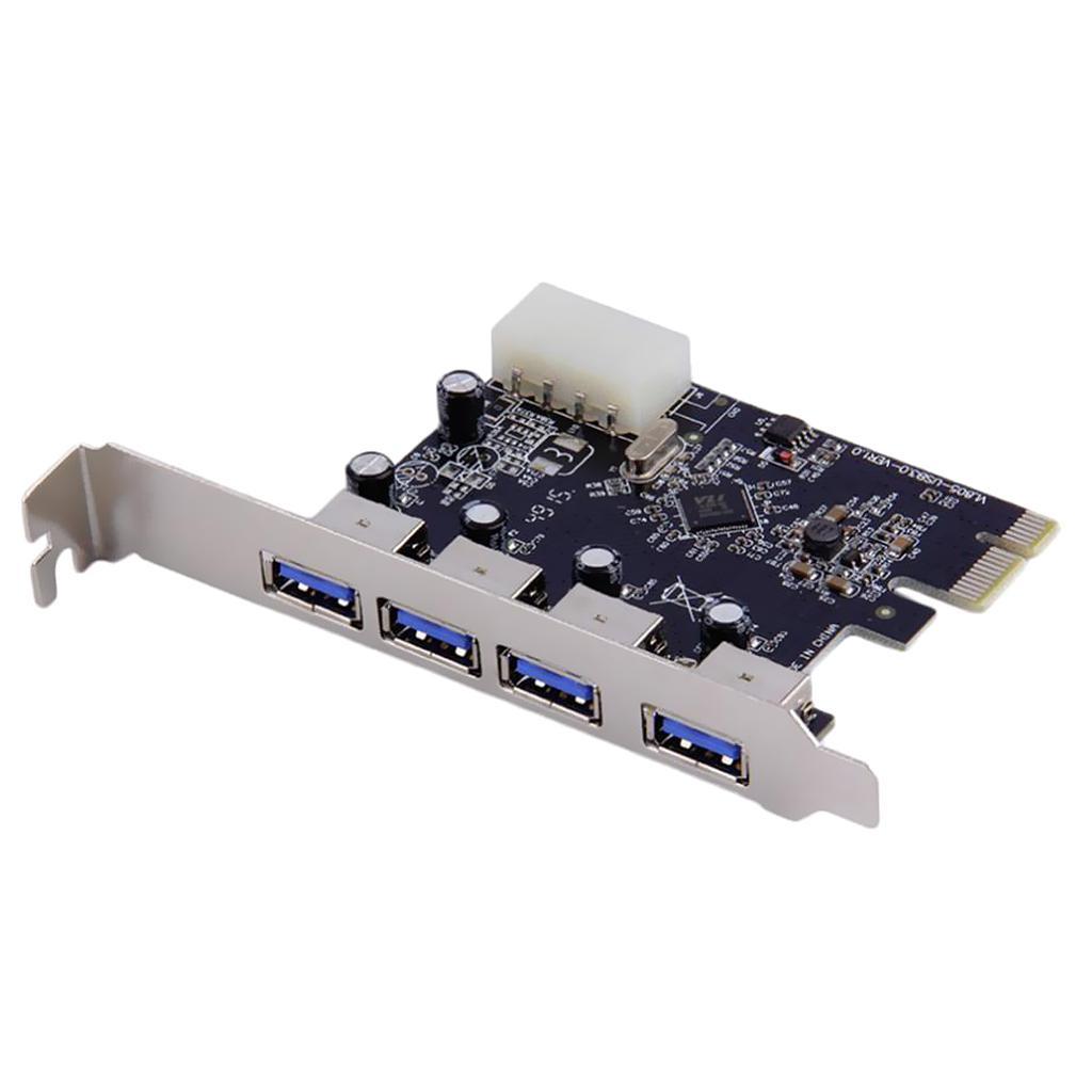 USB PCIe Card, 4-Port USB 3.0 Express Card Expansion card, PCI-E to USB
