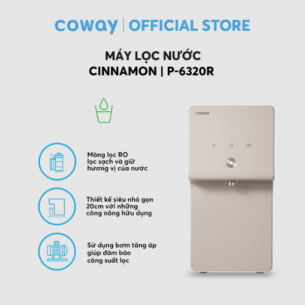 Máy lọc nước Coway Cinnamon P-6320R - Hàng chính hãng