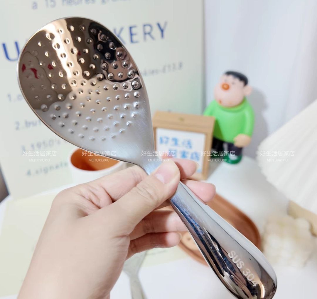 MUỖNG CƠM INOX SUS 304 CHỐNG DÍNH 2 MẶT MÃI ĐỈNH ( HÀNG DẦY XỊN - MSP-AL380 )