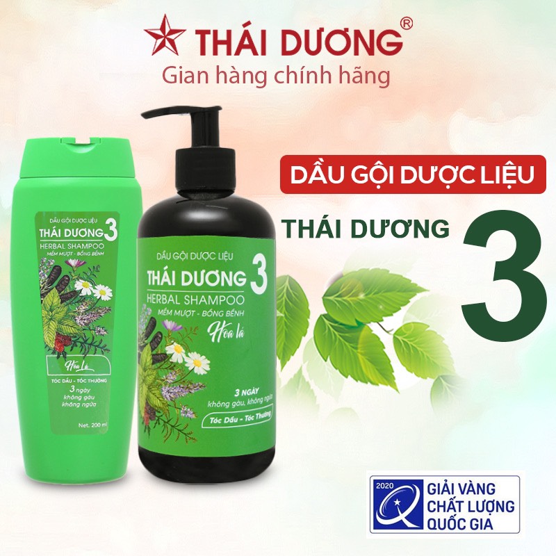 Dầu Gội Dược Liệu Thái Dương 3 Hương Lá