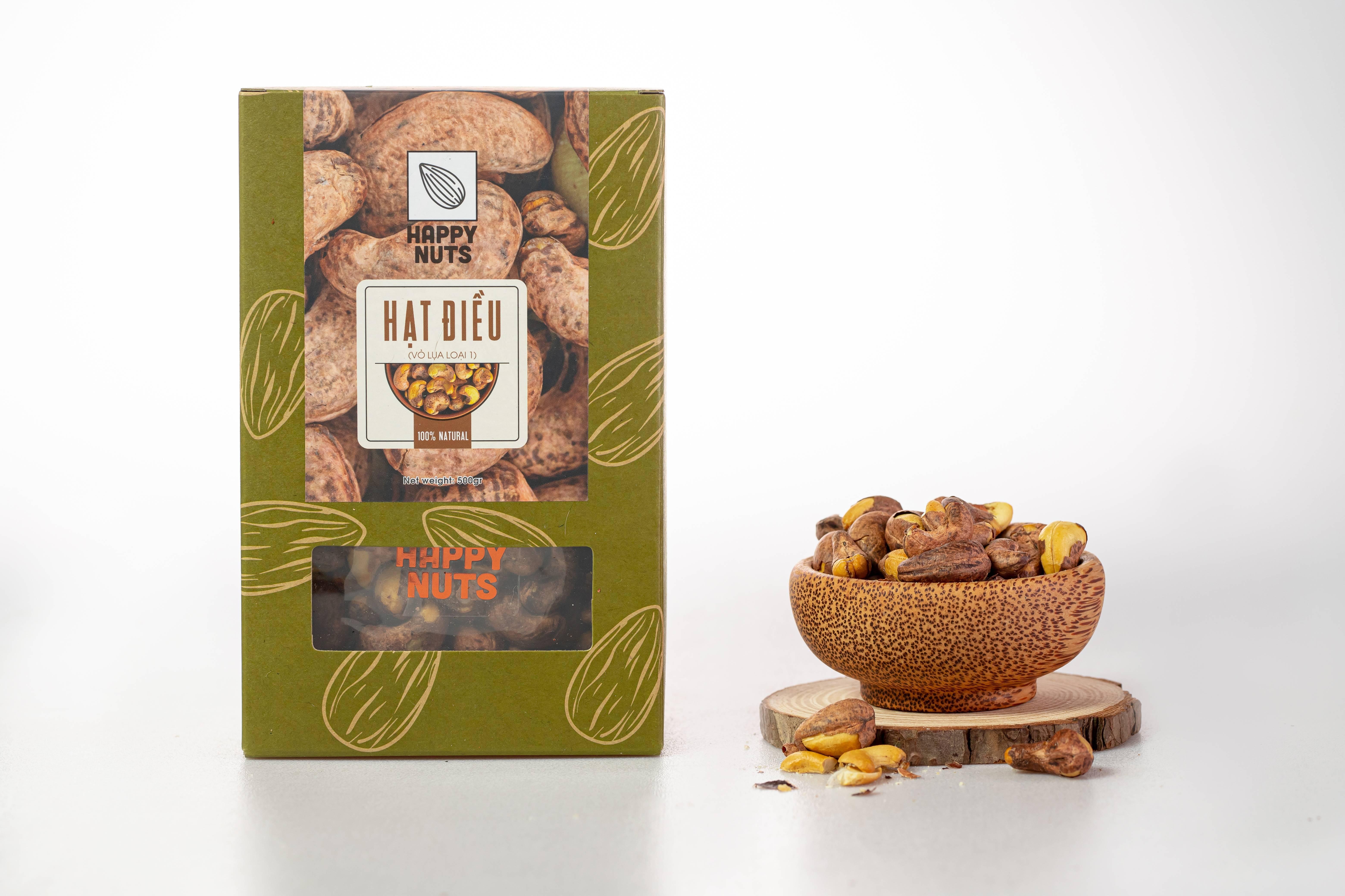 Hạt điều rang muối loại 1  Happy Nuts 500g