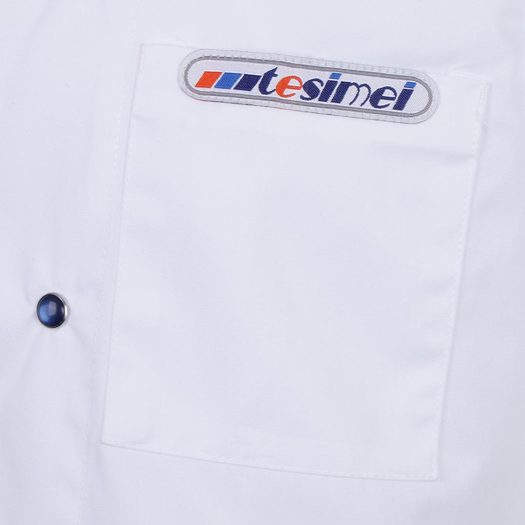 Professional Womens Mens Chef Jacket Coat Uniform Short Sleeve Hotel Kitchen Cook Apparel