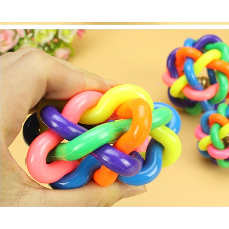 BÓNG 7 MÀU KÈM CHUÔNG CHO CHÓ MÈO - ĐỒ CHƠI CHO THÚ CƯNG