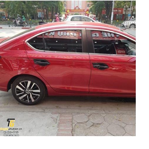 Bộ ốp tay nắm cửa xe Honda City 2021 - Tặng miếng dán trong suốt chống xước hõm cửa