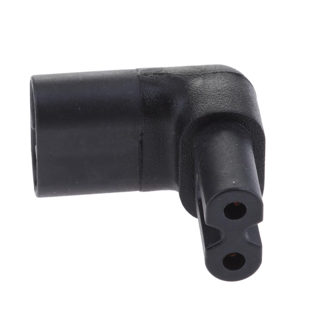 IEC320 C7 to C8 Right Angle 90 Degree Angled AC Power Adapter Extension