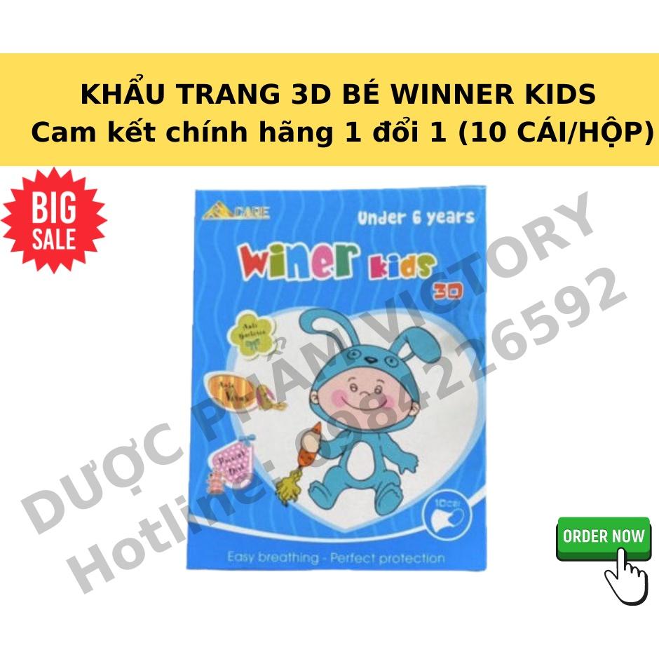 Khẩu trang 3D cho bé Winer Kids - Hộp 10 cái