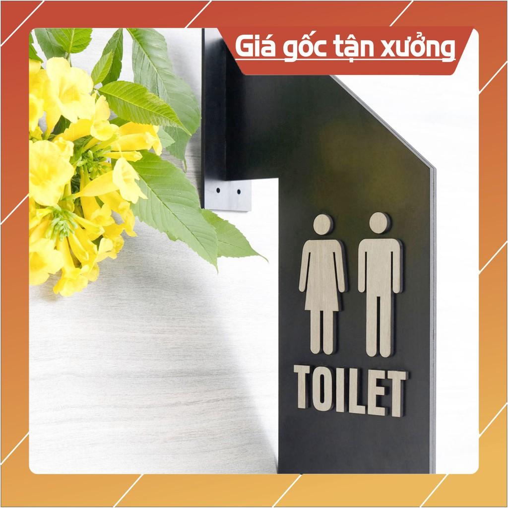Bảng toilet gắn tường bằng gỗ cắt laser