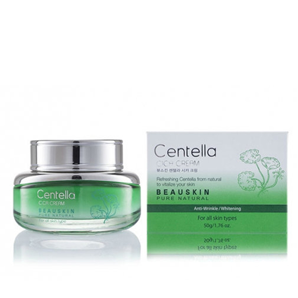 Kem dưỡng chống lão hóa Beauskin Centella Cica Cream Hàn Quốc 50ml + Móc khóa