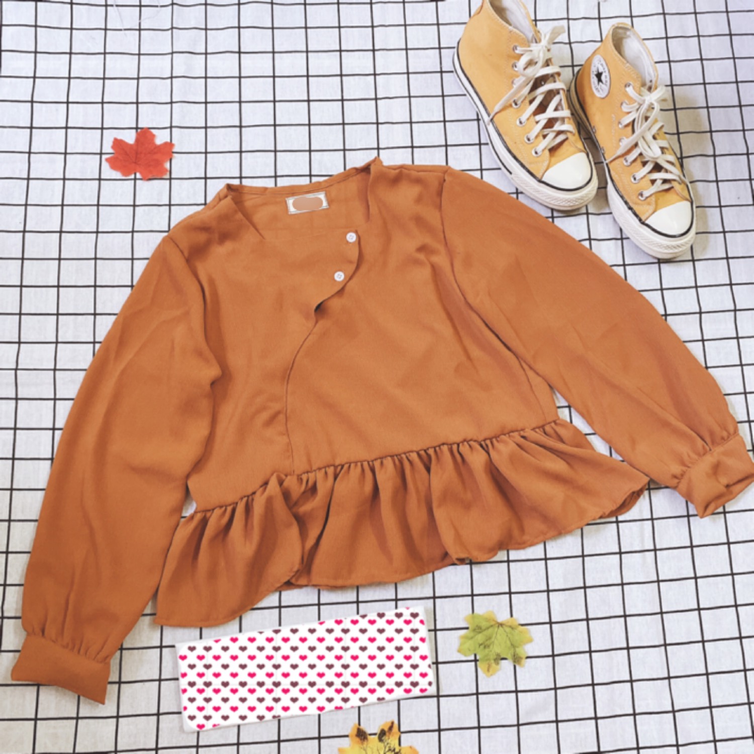 Áo Kiểu Babydoll Nút Lệch