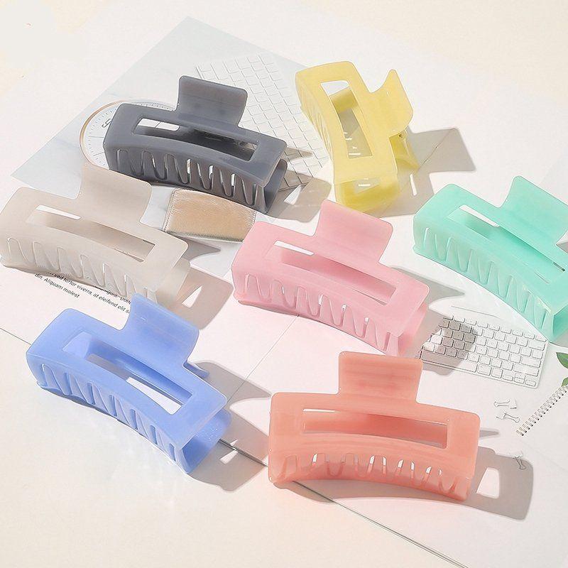 Kẹp tóc chữ nhật nhiều màu thiết kế đơn giản phong cách Hàn quốc
