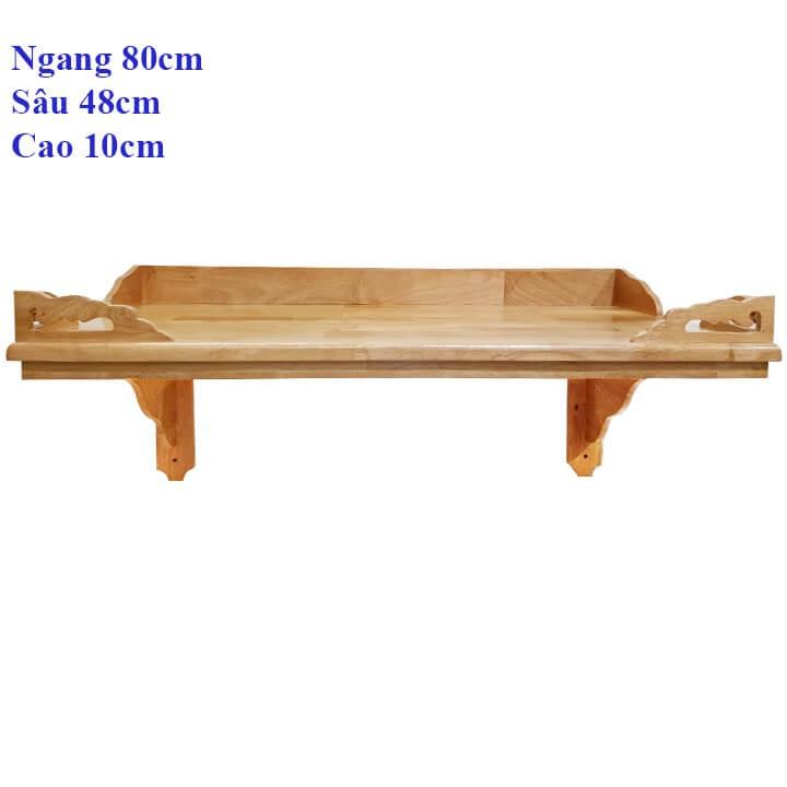 Bàn thờ treo tường gỗ tràm bông vàng ngang 80cm