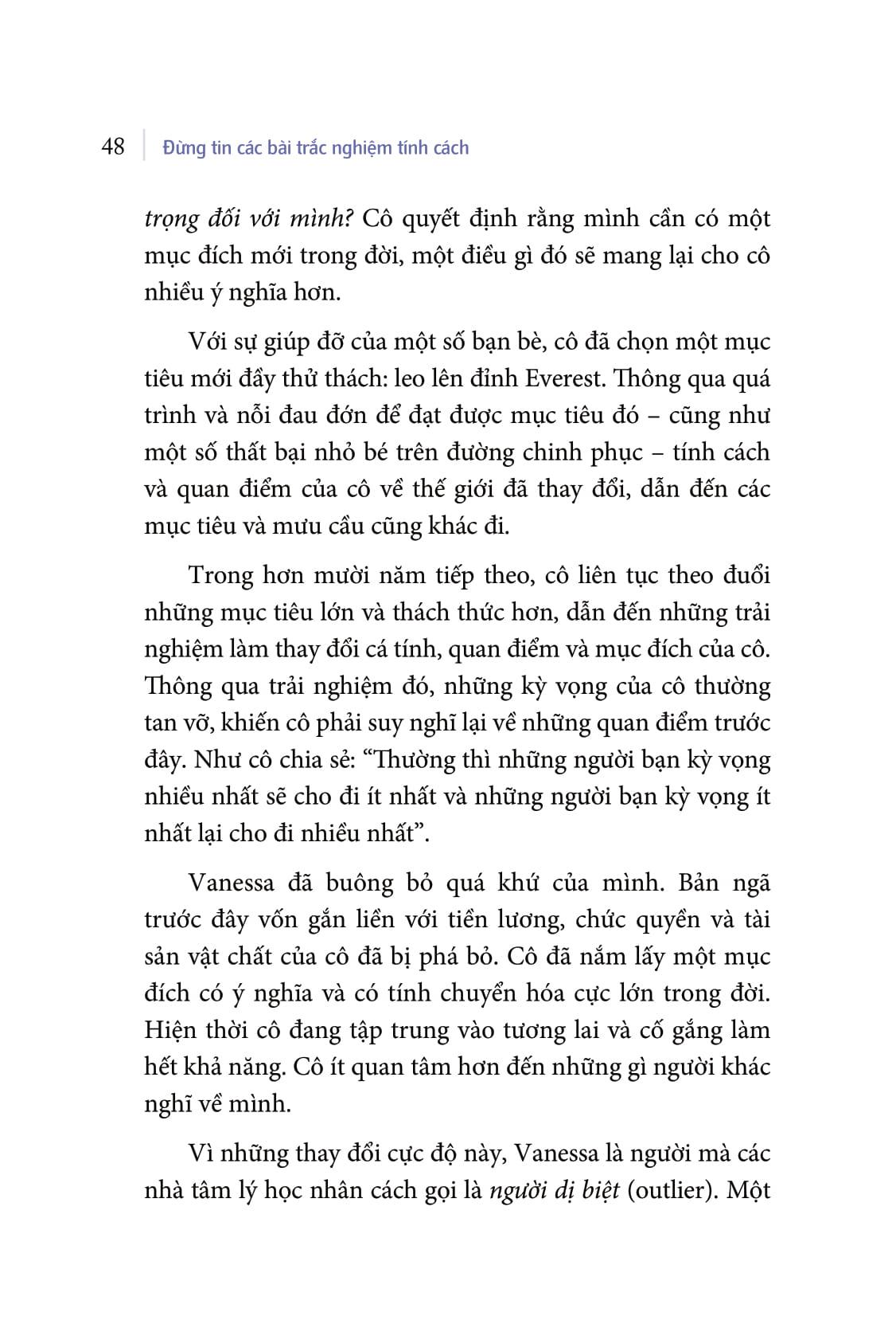 Sách Đừng Tin Các Bài Trắc Nghiệm Tính Cách (Phá Vỡ Giới Hạn Bản Thân Để Trở Thành Phiên Bản Tốt Nhất) - ảnh 9