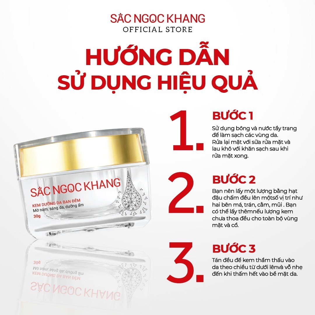 Kem dưỡng ban đêm Sắc Ngọc Khang dưỡng sáng và mờ thâm nám 30g