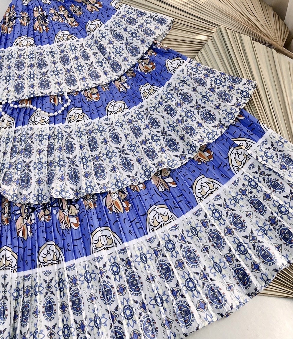 Đầm Maxi Thổ Cẩm Dập ly tầng