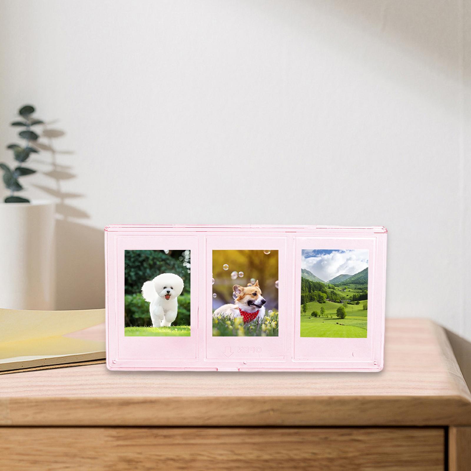 Decorative Photo Frame 3 Pictures Capacity DIY Crafts Standing Picture Frame