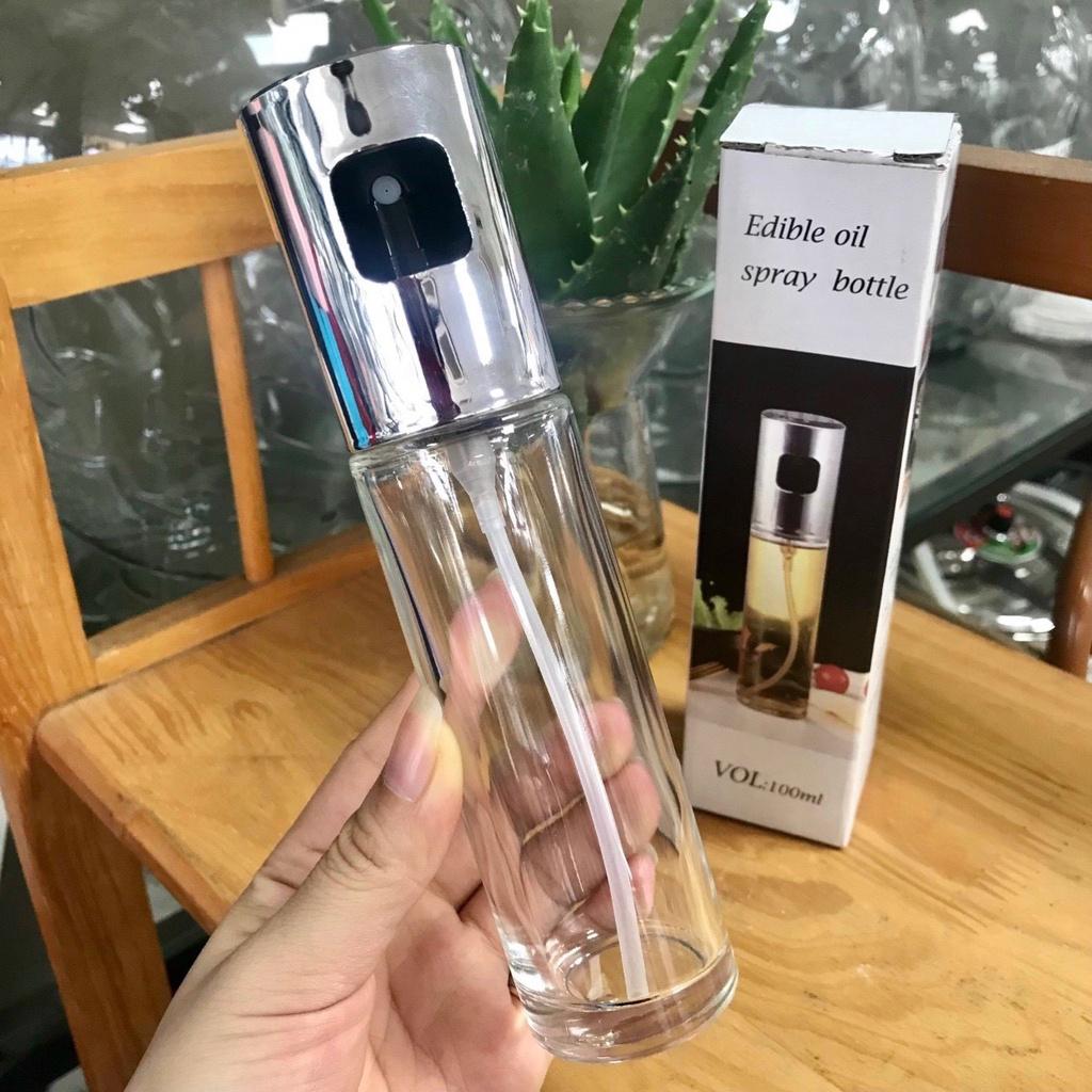 Bình Xịt Dầu Ăn Tiện Dụng, Bình Xịt Thủy Tinh 100ml