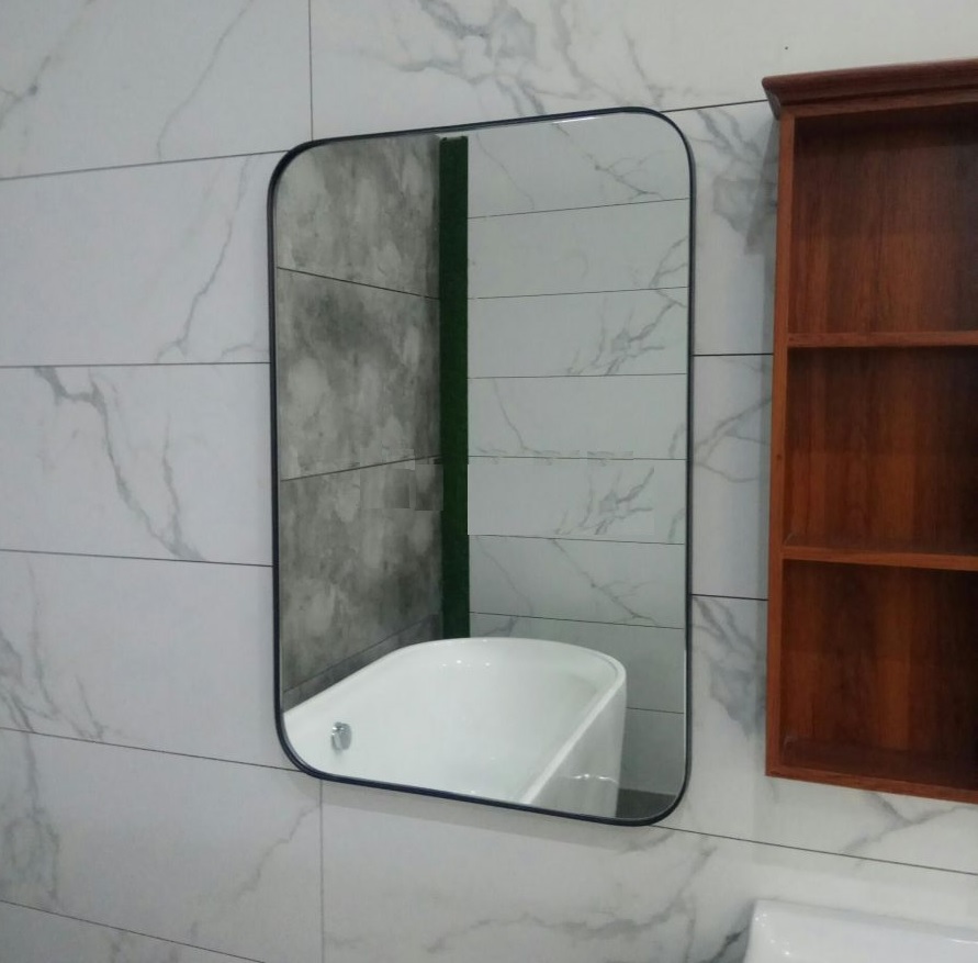 Gương Groves chữ nhật viền khung nhômđen Gtd- 700x500 mm (sang trọng hiện đại, quý phái)