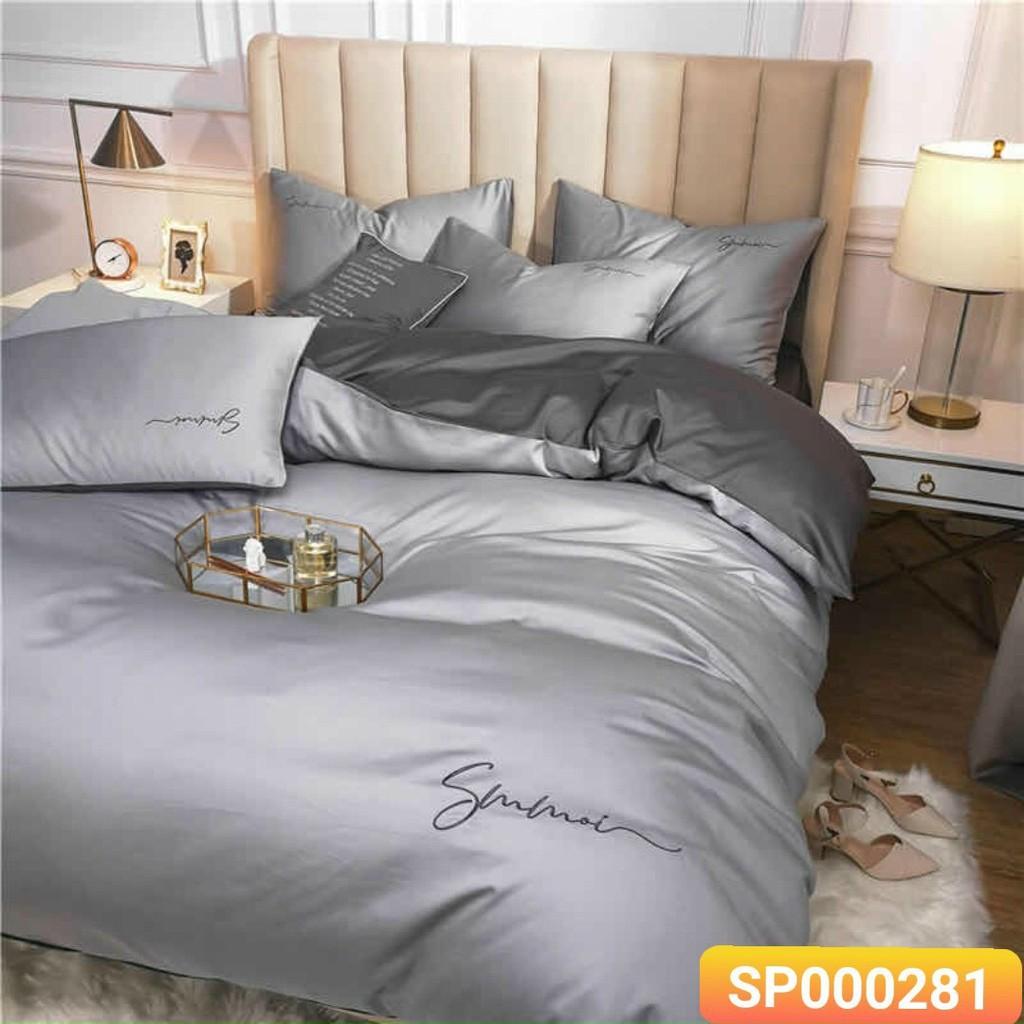 Bộ Chăn Ga Gối Lụa Tencel 40s/4 món đơn sắc nhập khẩu cao cấp