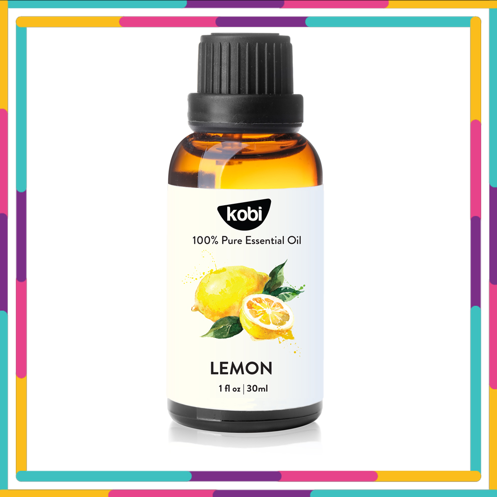 Tinh Dầu Chanh Tươi Kobi Lemon Essential Oil Dùng Xông Phòng, Giúp Thanh Lọc Không Khí, Tăng Cường Miễn Dịch, Tinh Thần Sảng Khoái, Làm Sạch Đồ Dùng Gia Đình - 30Ml