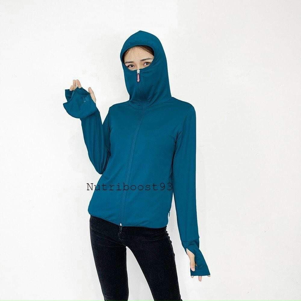 ÁO CHỐNG NẮNG NỮ 2 LỚP DÀY VẢI THUN LẠNH DÁNG NGẮN CHỐNG TIA UV