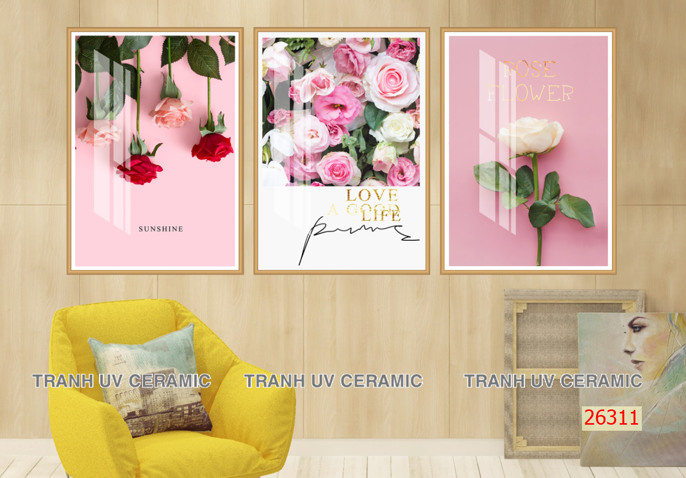 Tranh treo tường hiện đại/Tranh GP gỗ MDF cao cấp, tặng kèm đinh