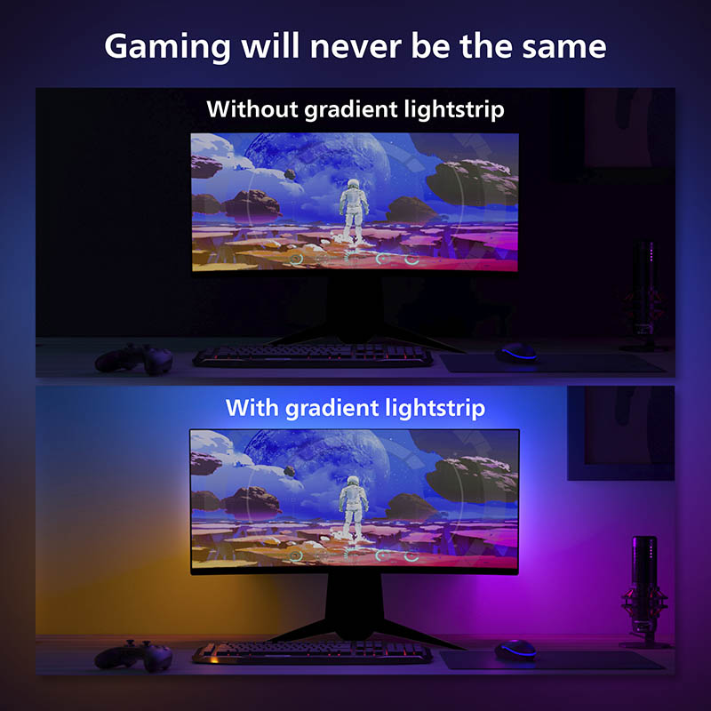 Đèn LED dây thông minh Phillips Hue Play Gradient Lightstrip for PC 16 triệu màu cho máy tính - Hàng Chính Hãng