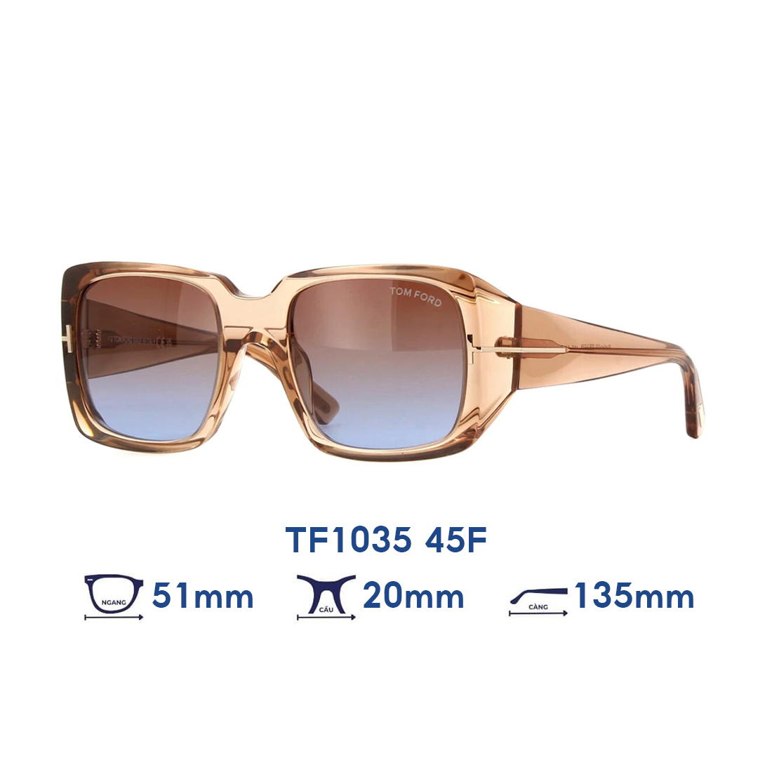 KÍNH MÁT UNISEX TOMFORD TF1035 (51-20-135)
