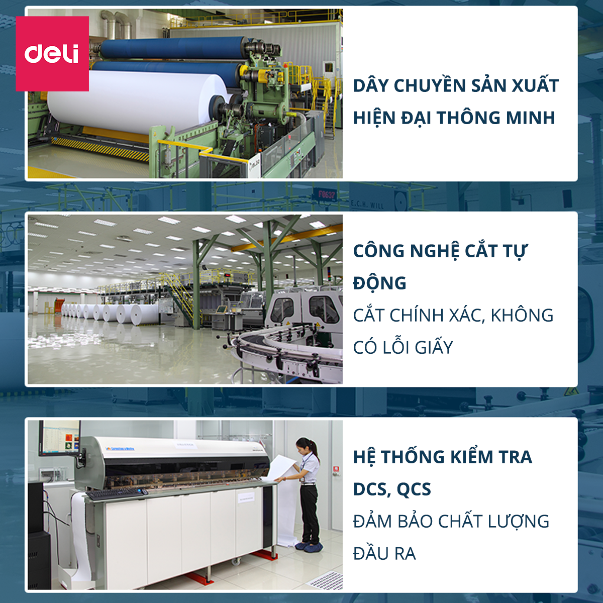 Giấy A4 Deli - 70Gsm - Chống Thấm, Khử Tĩnh Điện - 1 Thùng 5 Ram - 2500 Tờ - W7421