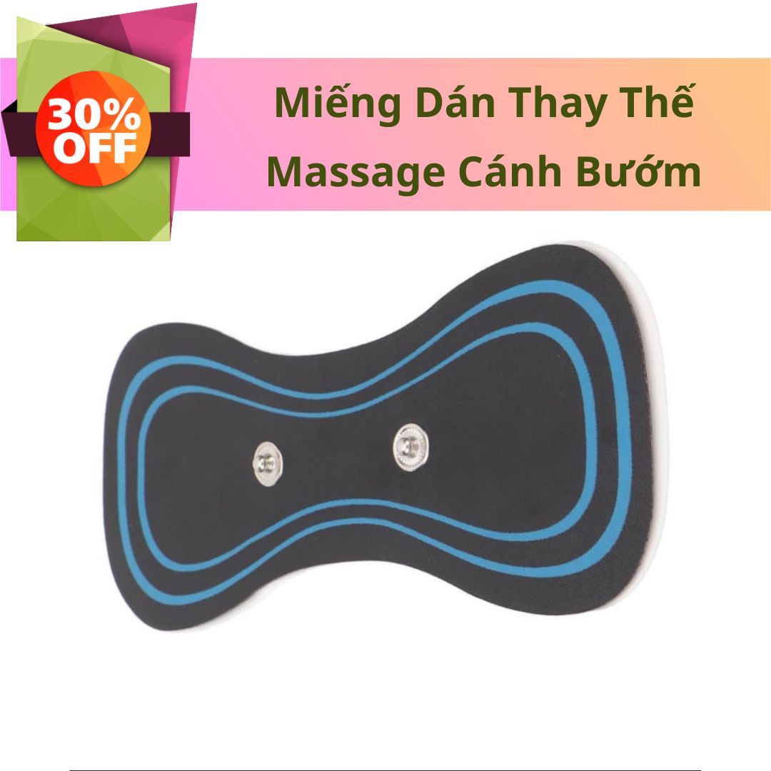 Miếng dán massage xoa bóp cổ vai gáy mini 6 chế độ tiện lợi, Máy mát xa châm cứu đấm bóp massage xung điện