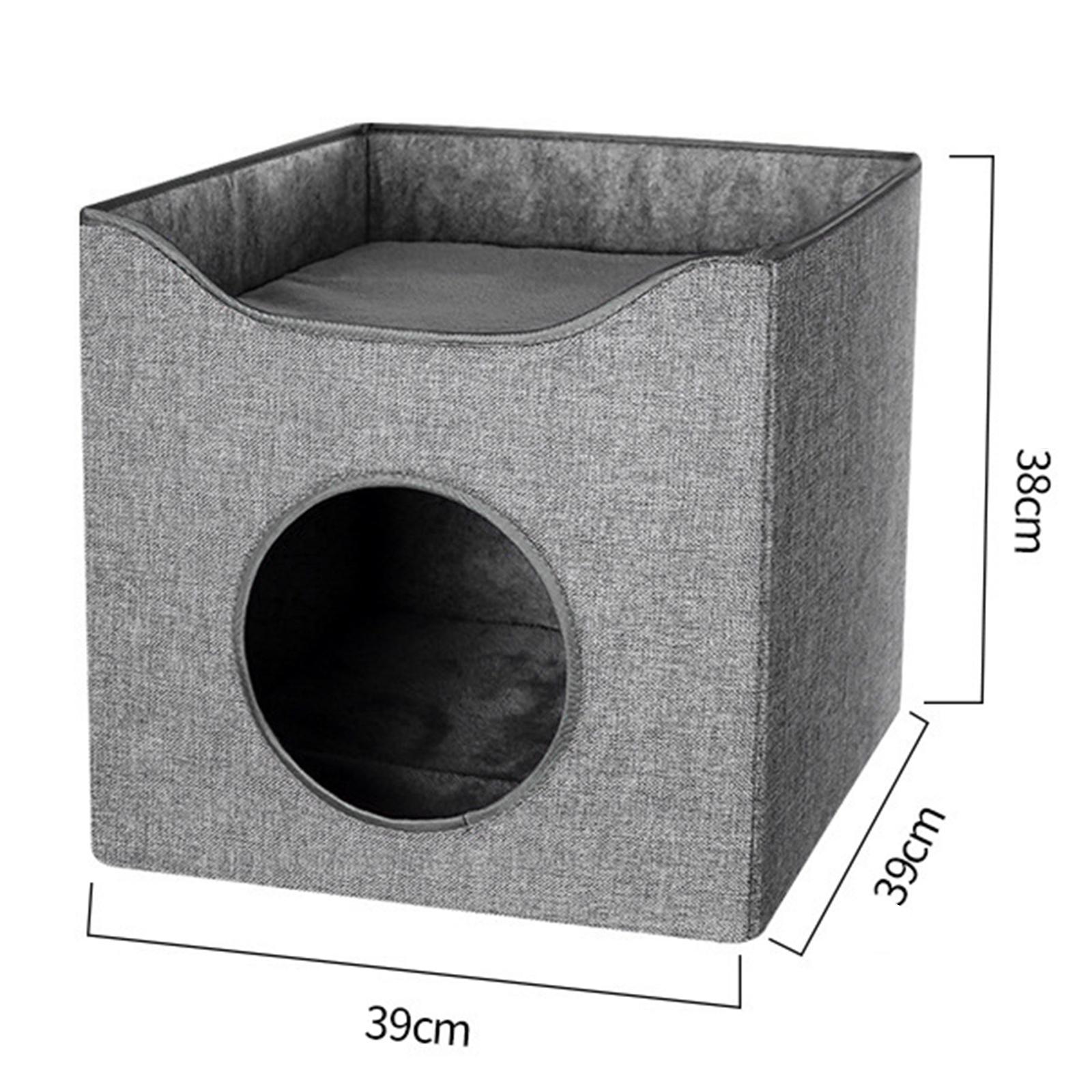 Pet Cat Bed Nest Small Dog House Sleeping Bed Winter Cave for Indoor Outdoor