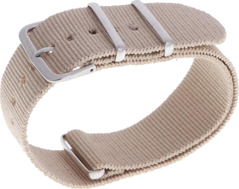Woven Nylon Watch Strap Wristwatch Band Stainless Steel Buckle