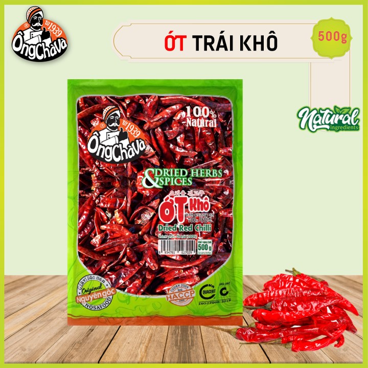 Ớt Nguyên Trái Sấy Khô Ông Chà Và 500g (Dried Chilli Spicy)