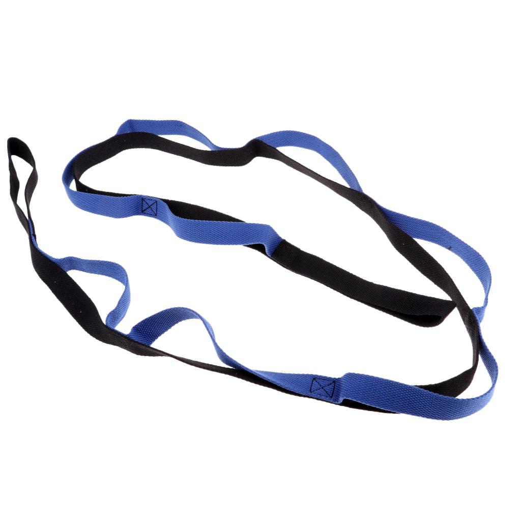 200cm 8 Loop Yoga Daisy Chain Rope Sling Strap Hammock Camping Tool Blue