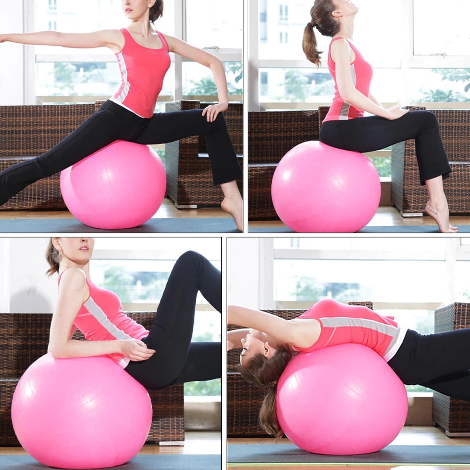 Bóng tập Yoga 75cm + Tặng kèm dụng cụ bơm bóng Yoga