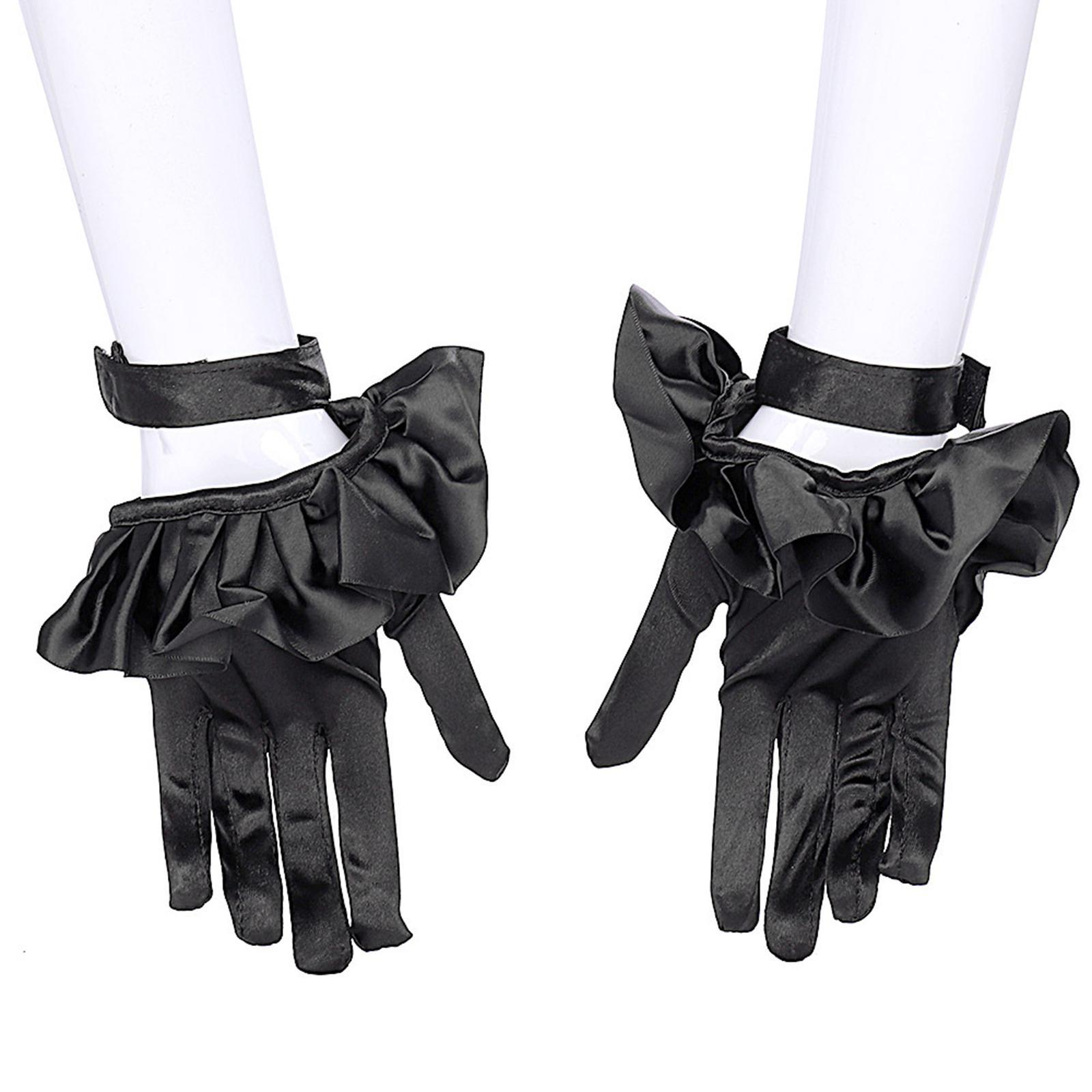 Halloween Gloves Elegant Black Cosplay for Themed Party Masquerade Holidays