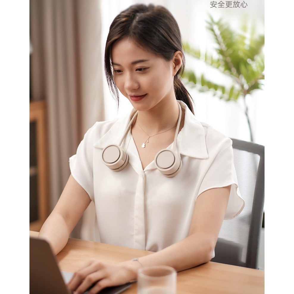 Quạt đeo cổ mini Sothing Hanging Neck Fan DQ209, có thể xông tinh dầu, 3 cấp độ gió- Hàng chính hãng