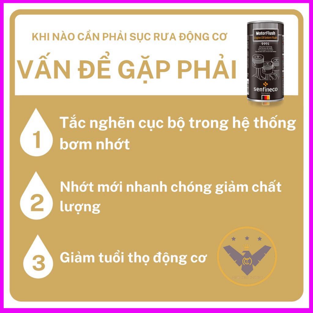 Súc rửa động cơ ô tô, dầu bôi trơn Senfineco 9991 Motor Flush -Made in Germany - 443ml