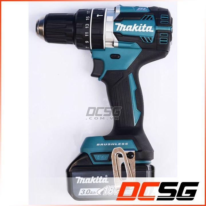 Máy khoan búa, vặn vít 13/38/13mm dùng pin 18V Makita DHP484RFE